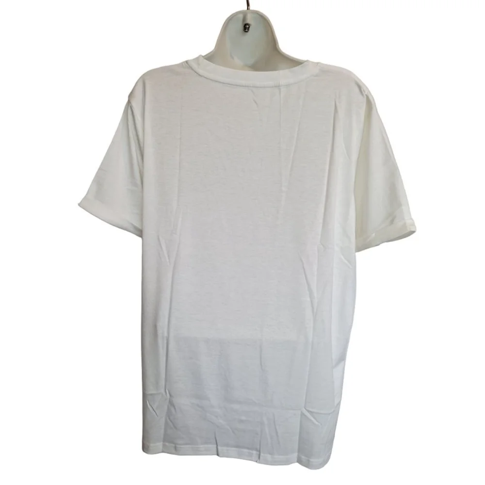 White Short Sleeve Tee with Red Hearts, Size XL nwt valentines day top - Picture 2 of 4